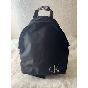 Calvin Klein Jeans Women's Nylon Logo Backpack - Black